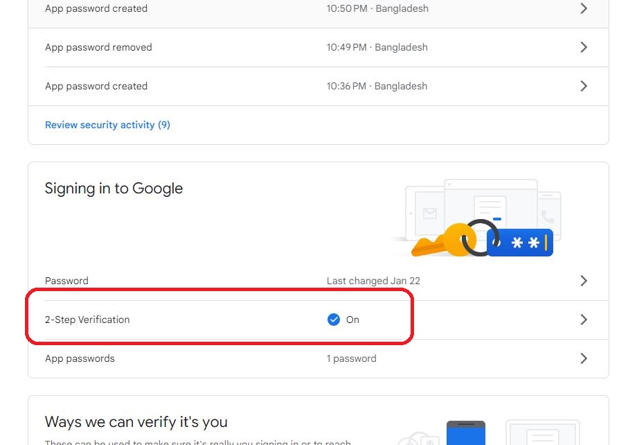 2 Step Verification
